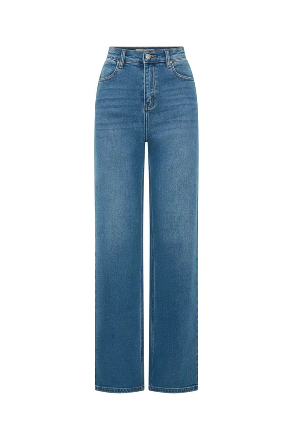 Celine High Rise Stretch Jean Indigo