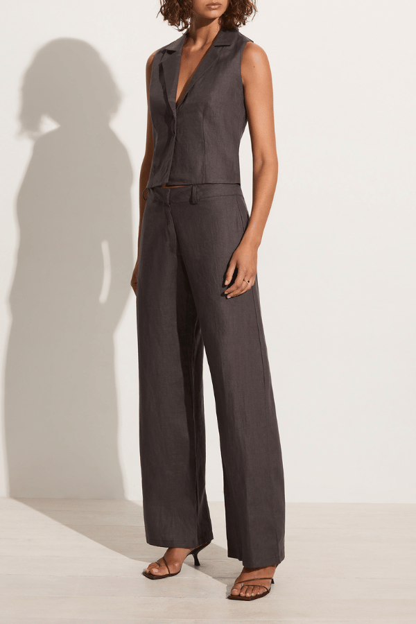 Faithfull The Brand | Rossio Pant Charcoal | Girls with Gems
