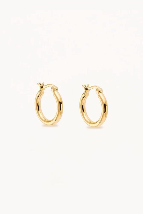 By Charlotte | 18k Gold Vermeil Sunrise Small Hoops | Girls With Gems