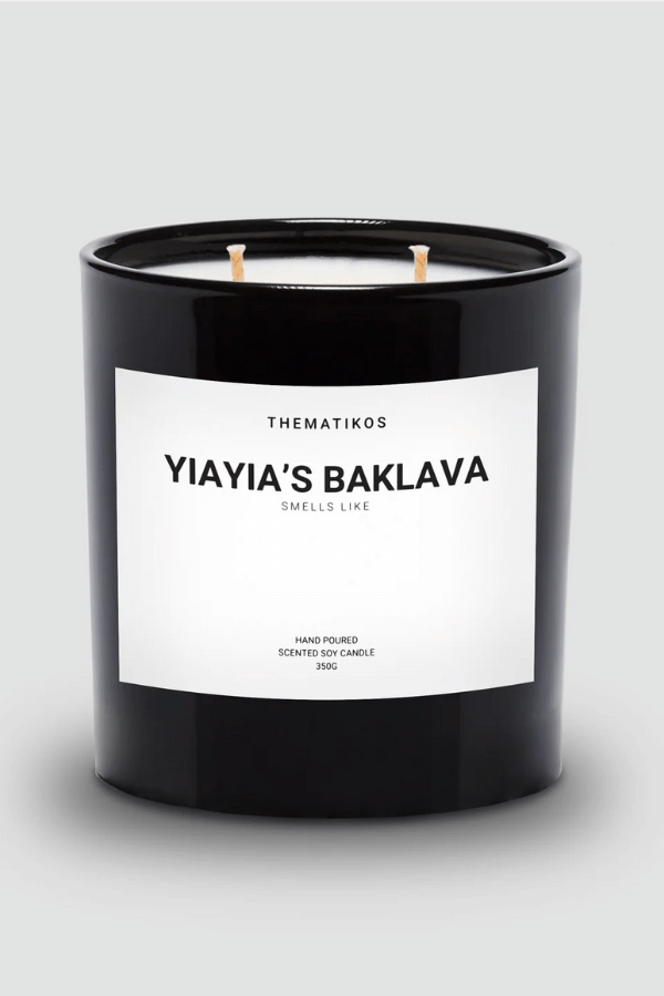 Thematikos | Yiayia&#39;s Baklava Scented Candle | Girls | With Gems