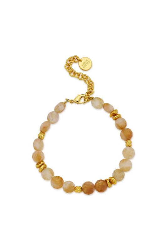 Claret Bracelet by Amber Sceats, citrine quartz and gold bracelet, perfect for elevated everyday styling