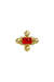 Mountain and Moon | Petra Ring Gold / Red Glass | Girls with Gems