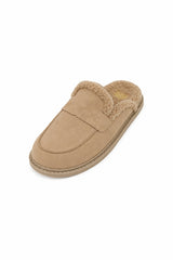 Teddy Suede Loafer Beige by Sneaky Link, cosy suede slip on loafers perfect for relaxed everyday wear