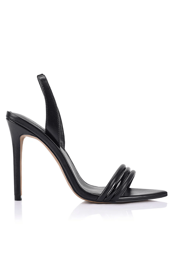 Lana Wilkinson | Camille Sandal Black Leather | Girls with Gems