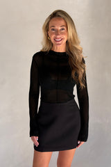 Bonnie Mini Skirt Black
