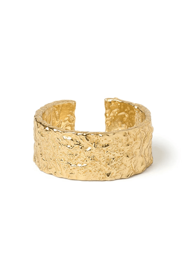 Arms of Eve | Eros Gold Textured Ring Large | Girls with Gems