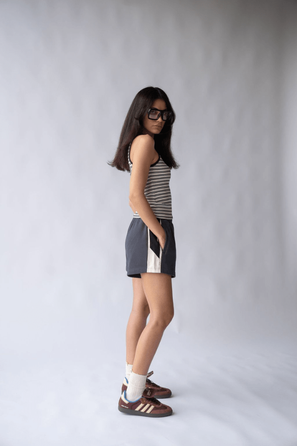 Araminta James | Parisienne Track Short Noir | Girls with Gems