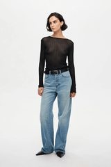 Daria Short Tempest by Neuw Denim, a trendy mid-rise, relaxed boyfriend fit with a low-slung design, featuring a signature repair stitch and fob ring. Perfect for laid-back days.