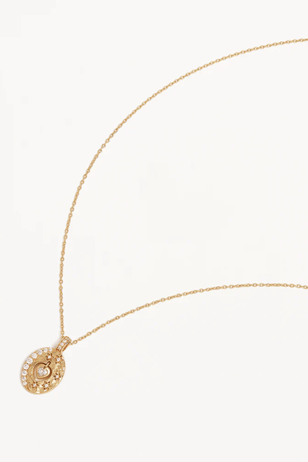 By Charlotte | 18k Gold Vermeil Love You to the Moon and Back Necklace | Girls with Gems