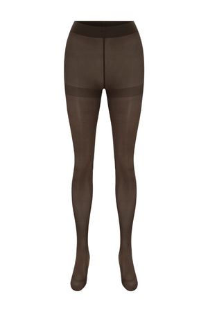 Instock HAZE 50 denier brown tights, soft durable everyday essential designed in Sydney and made in Italy.