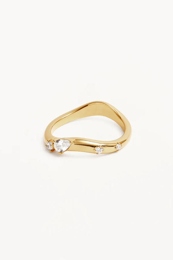 By Charlotte |18k Gold Vermeil Gold Chasing Tides Ring | Girls with Gems