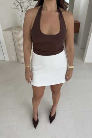 Jaz Hand Mini Skirt White