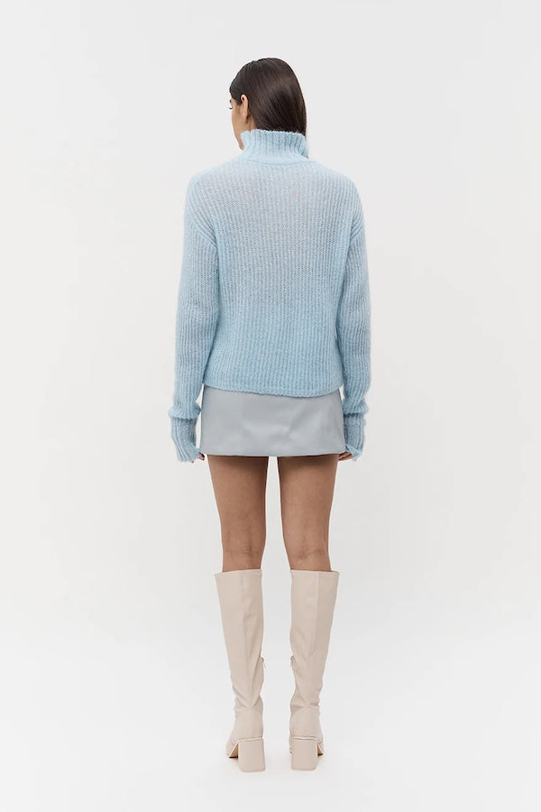Friend of Audrey | Ida Mohair Wool Knit Ice Blue | Girls with Gems