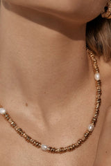 Creo Necklace by Amber Sceats, pearl and gold statement necklace, perfect for elevated occasion styling