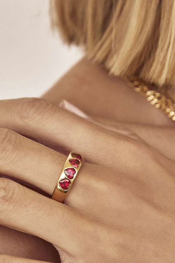 Arms of Eve | J'adore Gold Ring Red | Girls with Gems