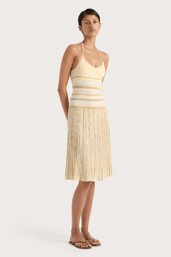 Faithfull the Brand | Citara Drawstring Skirt Butter Stripe | Girls with Gems