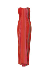 Lena Maxi Dress Mil Colores by Baobab, strapless mesh maxi dress with slit, perfect for resort or evening styling