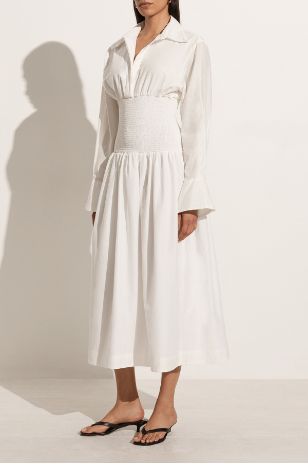 Faithfull the Brand | Cervo Midi Dress White | Girls With Gems