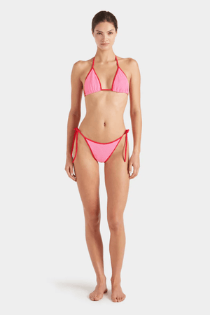 Hunza G | Gina Bikini Contrast Bubblegum/Red | Girls with Gems