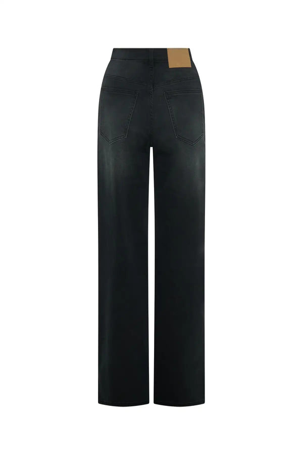 Celine High Rise Stretch Jean Black Wash