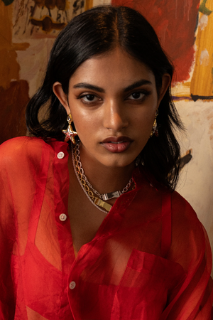 Mountain and Moon | Portia Earring Mixed Metal | Girls with Gems