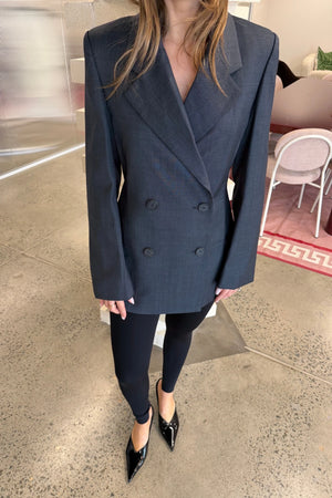 Ascent Hourglass Blazer Dark Grey by camilla and marc – double breasted wool blazer with sculpted hourglass fit.