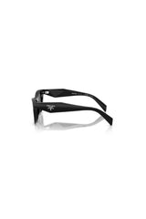 Butterfly Sunglasses in Black by Prada, featuring a bold butterfly shape with faceted temples and signature branding. Perfect for everyday edge.