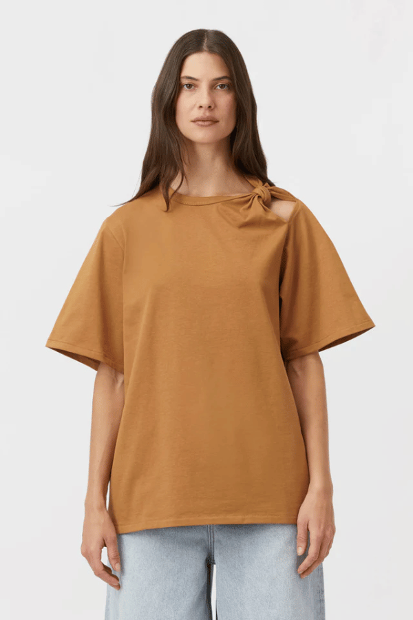 Camilla And Marc | Juno Knot Tee Burnt Caramel | Girls With Gems