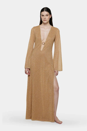 Lumiere O-Long Kaftan Gold