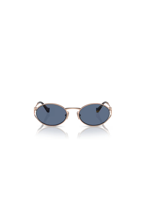 Miu Miu | MU 52YS Pink Gold W/ Dark Blue | Girls With Gems