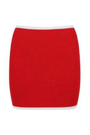 Hunza G | Swimskirt Bikini Bottom Red | Girls with Gems