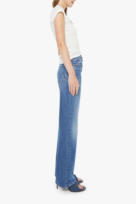 High Waisted Bookie Sneak Knick Knack Paddy Whack by Mother, bootcut jeans with high rise fit, perfect for everyday styling