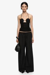 Delila Spiral Top Black