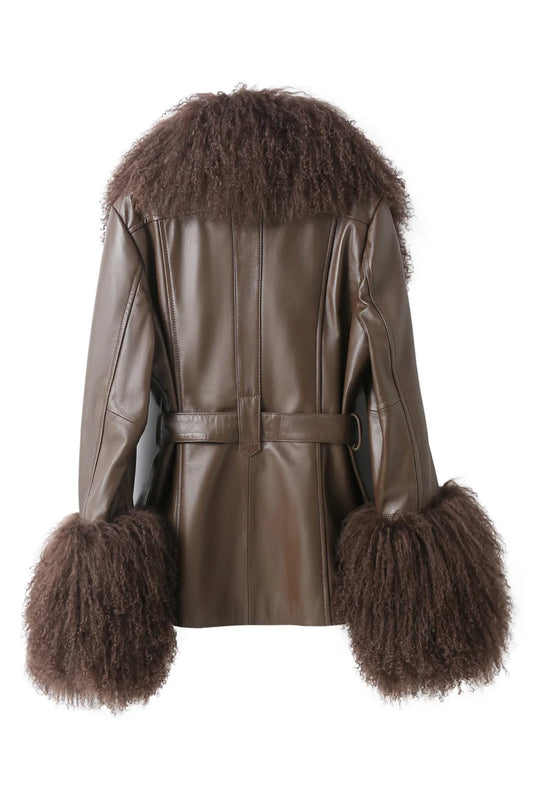 Betty Leather Jacket Chocolate