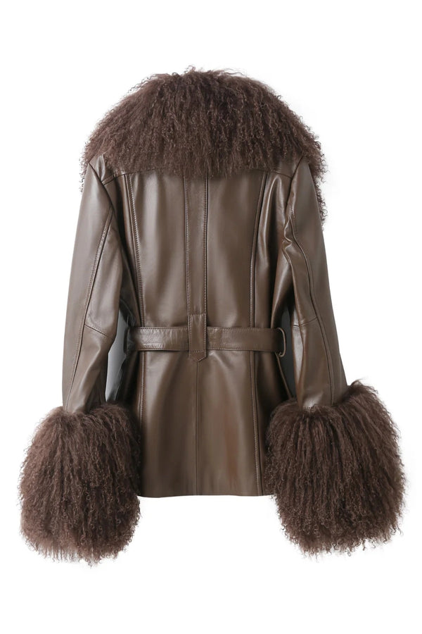 Betty Leather Jacket Chocolate