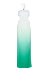 Nao Maxi Dress Ripe by Baobab – A trendy, elegant maxi with halter neck, sleek cutouts, ruched detailing, and side slit, perfect for special occasions.