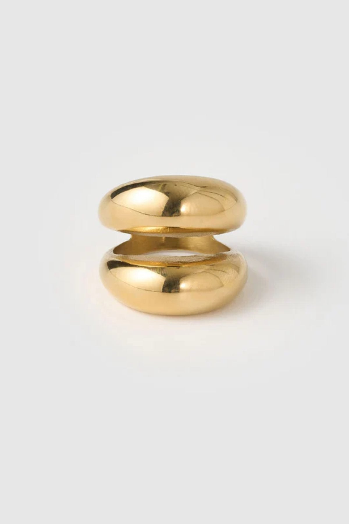 Georgia Ring Gold by Arms of Eve, sleek statement ring with a polished 14k gold finish that adds bold elegance and modern allure to any look.