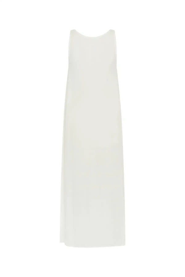 Sheer Tunic Dress White