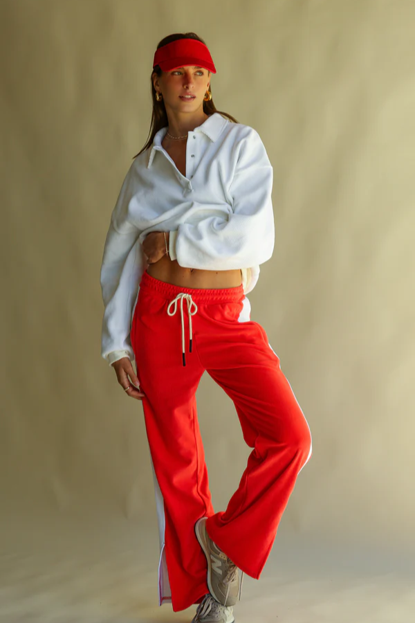 Araminta James | Terry Trackside Pant Coral | Girls With Gems