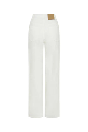 Celine High Rise Stretch Jean White