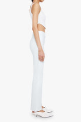 The Kick It Totally Innocent by MOTHER - high rise straight leg white jeans with clean hem and tonal hardware, perfect for everyday styling.2