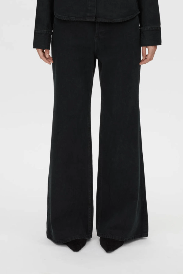 Brynn Denim Jean Inky Black by Camilla and Marc, high-rise flare with smooth contouring and classic detailing, perfect for elevated everyday or dressed-up denim looks.