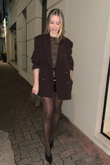 Instock HAZE 50 denier brown tights, soft durable everyday essential designed in Sydney and made in Italy.