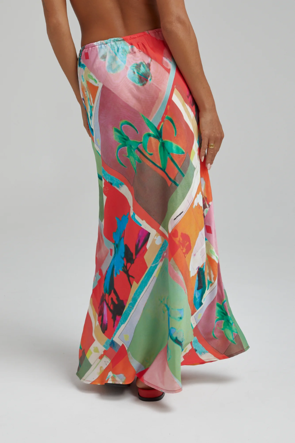 Summi Summi Relaxed Maxi Skirt Royal Montage Girls with Gems