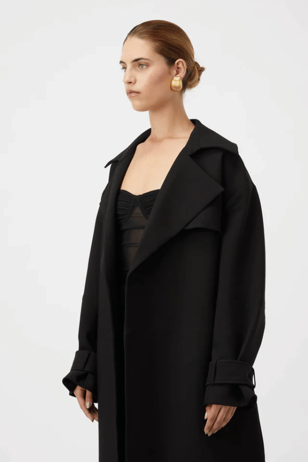 Camilla And Marc | Mackinley Trench Coat Black DBLK | Girls With Gems