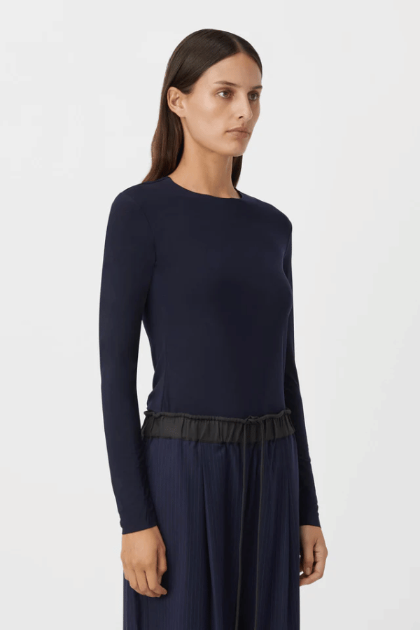 Camilla and Marc | Saint Long Sleeve Top Navy Blue | Girls With Gems