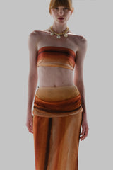 Sumaq Maxi Skirt Tierra Inca by Baobab, chiffon maxi skirt with ruched waist, perfect for resort or event styling