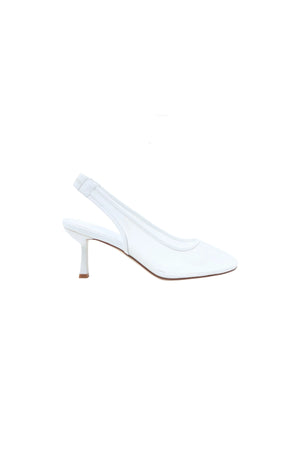 Cynthia White Mesh Heel