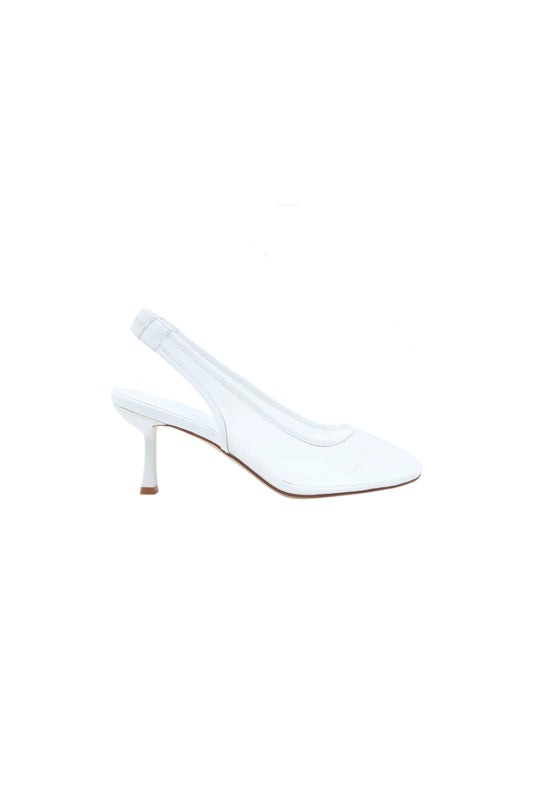 Cynthia White Mesh Heel