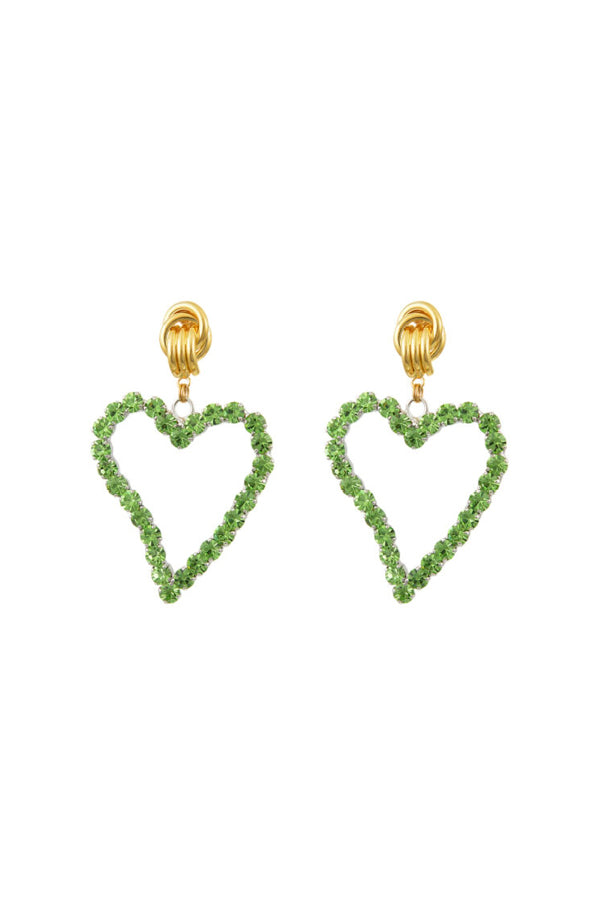 Mayol | All Of My Heart Earrings Mini Light Green | Girls with Gems 